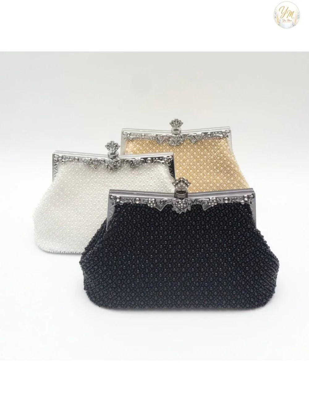 1920s Vintage Beaded Evening Bag Clutch Purse for Women, Handcrafted with Chain